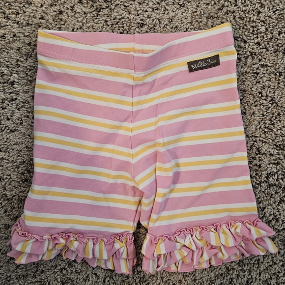 Matilda Jane Other - Matilda Jane Pink Striped Ruffle Shorts